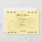 Vintage Radfahrer-Hochzeits-Einladung Einladung (Rückseite)