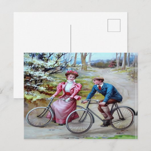 Vintage Radfahrer Postkarte (Vorne/Hinten)