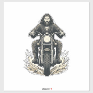 Vintage-Radfahrer-Vektorgrafik im Gravur-Stil_1 Aufkleber