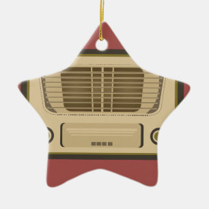 Vintage-Radio Keramik Ornament