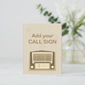 Vintage-Radio Postkarte (Stehend Vorderseite)