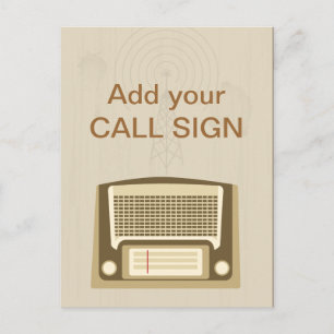 Vintage-Radio Postkarte