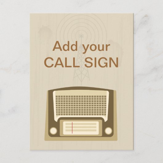 Vintage-Radio Postkarte (Vorderseite)