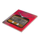 Vintage Radio Retro Pop Art Fliese (Seite)