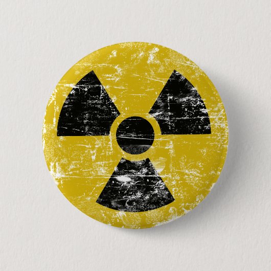 Vintage Radioaktiv Button (Vorderseite)