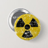 Vintage Radioaktiv Button (Vorne & Hinten)