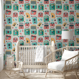 Vintage Radiodarstellung Tapete