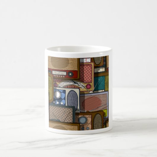 Vintage Radios Kaffeetasse (Mittel)