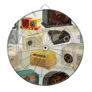 Vintage Radios-Metallkäfig Dartscheibe