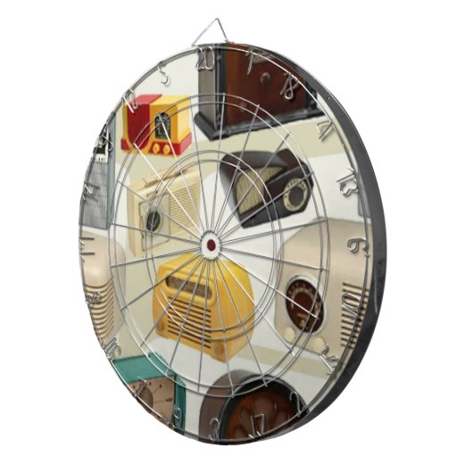 Vintage Radios-Metallkäfig Dartscheibe (Vorderseite rechts)