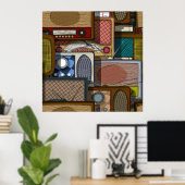 Vintage Radios Poster (Heimbüro)