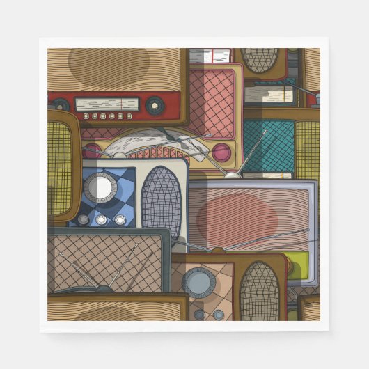 Vintage Radios Serviette (Vorderseite)