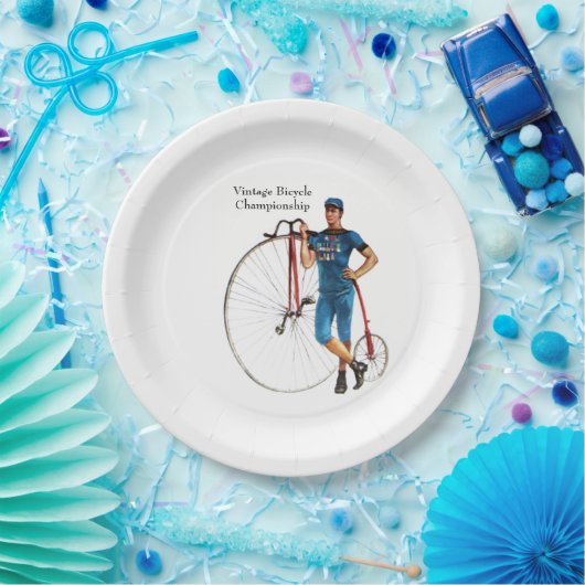 Vintage Radmeisterschaft Pappteller (Party)