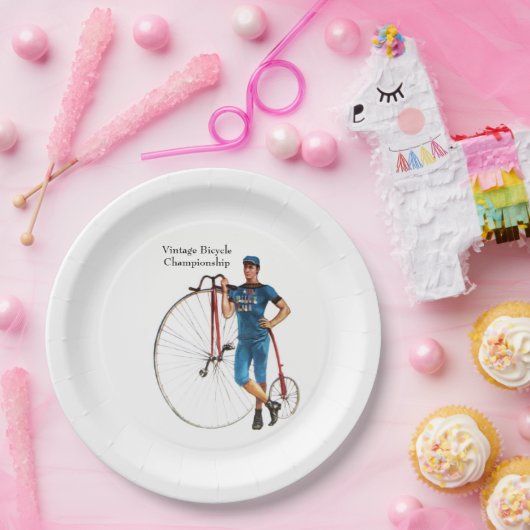 Vintage Radmeisterschaft Pappteller (Party)