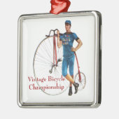 Vintage Radmeisterschaft Silbernes Ornament (Links)