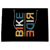 Vintage Radtour Große Geschenktüte (Vorderseite)