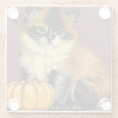 Vintage-Ragdoll-Halloween-Katze Glasuntersetzer (Rückseite)