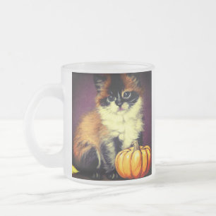 Vintage Ragdoll Halloween-Katze Mattglastasse
