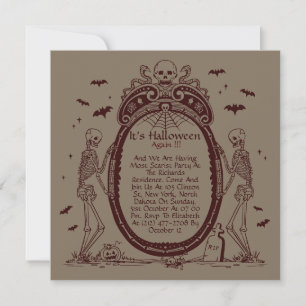 Vintage Rahmen alte Papierstruktur Halloween-Party Einladung