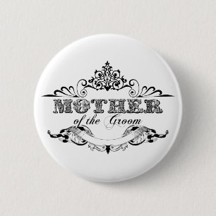 Vintage-Rahmen Brautparty Mutter des Bräutigams Button