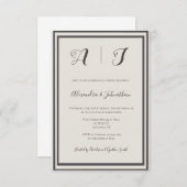 Vintage Rahmen elegante Probe Dinner Einladungen (Vorne/Hinten)