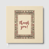 Vintage Rahmen Ethnic Motif Wedding Gästebuch (Vorderseite)