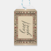 Vintage Rahmen Ethnic Motif Wedding Geschenkanhänger (Rückseite)