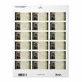 Vintage Rahmen-Familie Danke Label Adressaufkleber (Vorne)