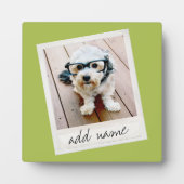 Vintage Rahmen-Foto-grün Fotoplatte (Vorderseite)