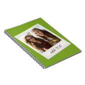 Vintage Rahmen-Foto-grün Notizblock (Rechte Seite)