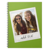 Vintage Rahmen-Foto-grün Notizblock (Vorderseite)