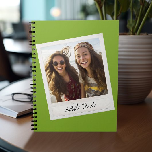 Vintage Rahmen-Foto-grün Notizblock