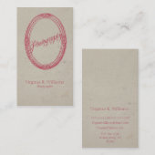 Vintage Rahmen-Fotografie Visitenkarte (Vorne/Hinten)