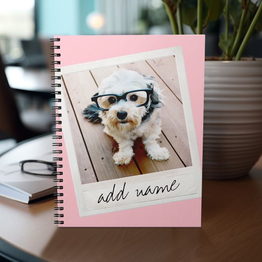 Vintage Rahmen für Foto Rosa Notizblock