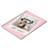 Vintage Rahmen für Foto Rosa Notizblock (Linke Seite)