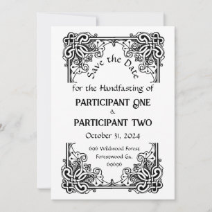 Vintage-Rahmen-Handfasting-Flach-Save-the-Date-Kar Save The Date