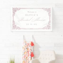 Vintage Rahmen in rosa, rosa Elegantes Brautparty Banner