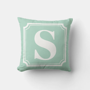 Vintage-Rahmen Personalisiertes Monogrammkissen Kissen