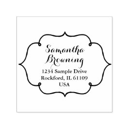 Vintage Rahmen Schwarz/Weiß + Ihre Ideen Permastempel