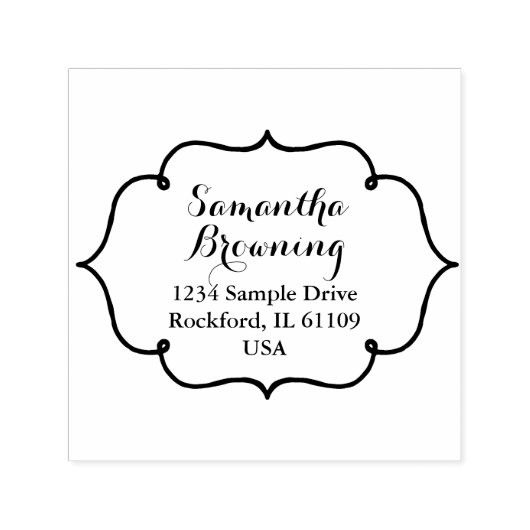 Vintage Rahmen Schwarz/Weiß + Ihre Ideen Permastempel (Design)