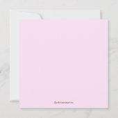 Vintage Rahmen-Taufe Einladung Browns u. der Rosa- (Rückseite)