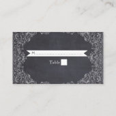 Vintage Rahmen- und Tafelhochzeit Platzkarte (Rückseite)