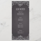 Vintage Rahmen- und Tafelkarte Menükarte (Rückseite)