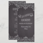 Vintage Rahmen- und Tafelkarte Menükarte (Vorne/Hinten)
