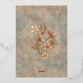 Vintage Rahmen und Wasserseide 2 Folieneinladung (Rückseite)