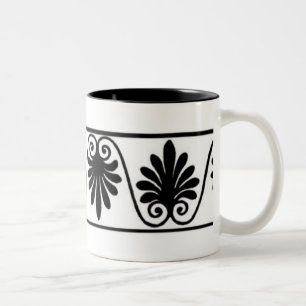 Vintage-Rahmen Zweifarbige Tasse