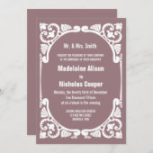 Vintage Rahmenhochzeit Einladung (Vorne/Hinten)