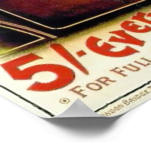 Vintage Rail Excursion Advertising Poster (Ecke)