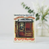 Vintage Rail Excursion Advertising Postkarte (Stehend Vorderseite)