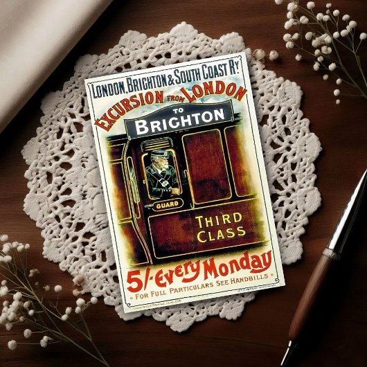 Vintage Rail Excursion Advertising Postkarte